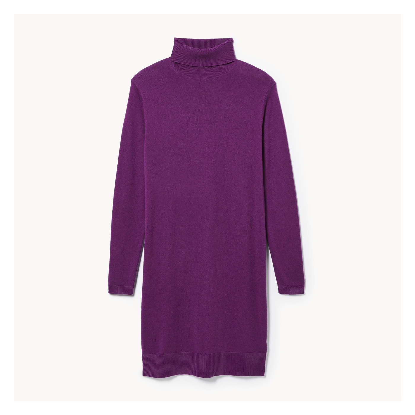 Purple turtleneck sweater dress sale